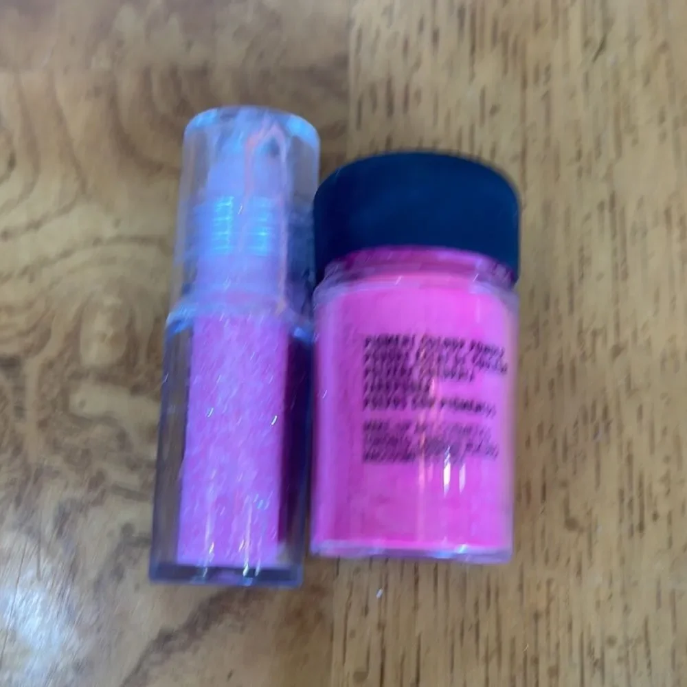 MAC Magenta Madness 855 Pigment + Sealed Pink Glitter Bundle DISCONTINUED